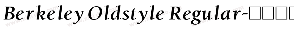 Berkeley Oldstyle Regular字体转换
